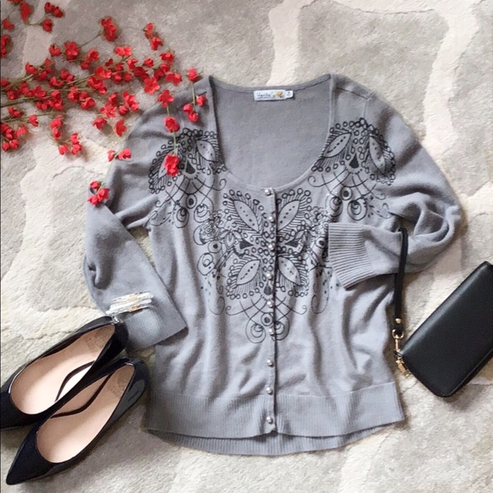 UNITY button front sweater